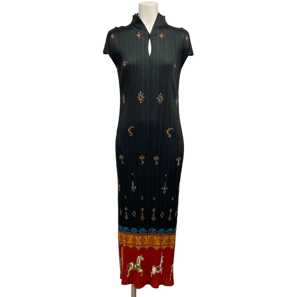 Pleats Please Black Red Multi [Outer #307728P83B